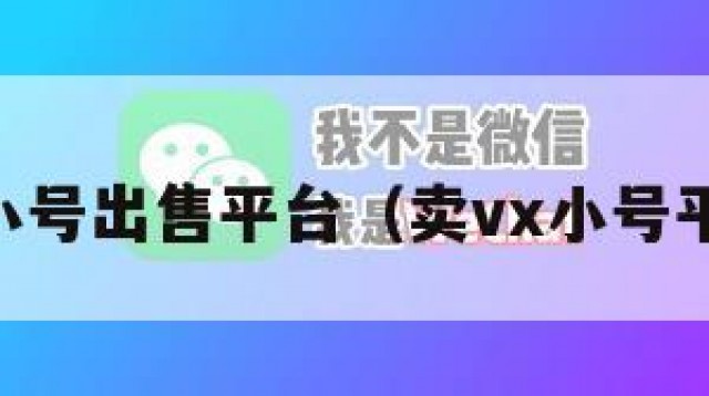 vx小号出售平台（卖vx小号平台）