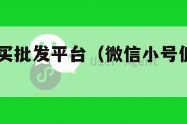 vx小号购买批发平台（微信小号低价批发平台）